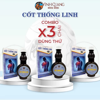 Combo 3 chai Cốt Thống Linh VĨNH QUANG - Hoạt huyết, thấp khớp, đau lưng - chai 280ml