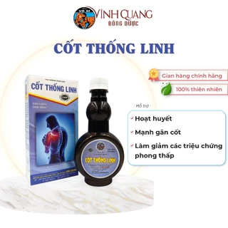 Cốt Thống Linh VĨNH QUANG chai 280ml - Hỗ trợ hoạt huyết, phong thấp, thấp khớp, đau lưng