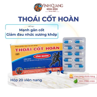 Thoái Cốt Hoàn hộp 20 viên Hỗ trợ giảm đau nhức xương khớp do vận động, đá bóng, thể thao