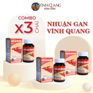 Combo 3 Hộp Nhuận Gan VĨNH QUANG Hỗ trợ thanh nhiệt, tăng cường chức năng gan, gan nhiễm mỡ, 60 viên