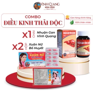Combo Điều Kinh Thải Độc VĨNH QUANG - Bổ huyết, Mát gan chăm sóc cho Phụ Nữ - Chai 280ml