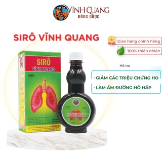 Siro ho Vĩnh Quang chai 280ml Hỗ trợ Giảm ho, ho có đờm, ho gió, ho khan, bổ phổi
