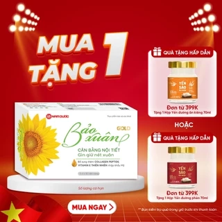 Combo 3 hộp viên uống Bảo Xuân 50+ giúp bổ sung nội tiết tố nữ, làm chậm lão hoá, giảm bốc hoả, cáu gắt 30 viên/hộp