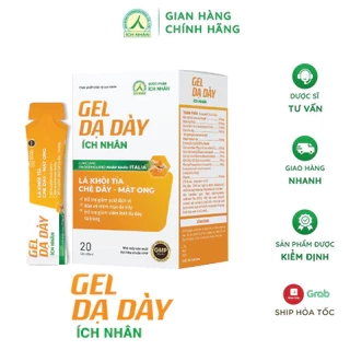 Gel Dạ Dày Ích Nhân Hỗ Trợ Giảm Acid Dịch Vị - Giảm Viêm Loét Dạ Dày Tá Tràng - Bảo Vệ Niêm Mạc Dạ Dày - Hộp 20 Gói