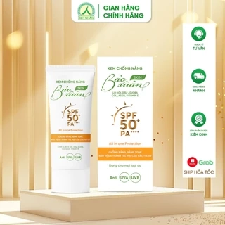 Kem Chống Nắng Bảo Xuân SPF 50+ PA Nâng Tone, Chống Nắng Toàn Diện, Bảo Vệ Da - Tuýp 70g