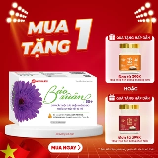 Viên uống Bảo Xuân 50+ - Hỗ trợ cân bằng nội tiết, chống lão hóa, giảm bốc hỏa - Hộp 30 viên