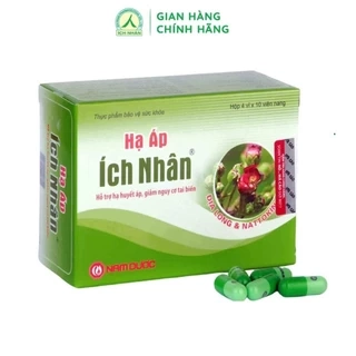 Viên uống Hạ Áp Ích Nhân chiết xuất dược liệu - duy trì áp huyết, giảm nguy cơ tai biến - hộp 40 viên HA4