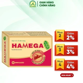 Viên uống HAMEGA Hỗ Trợ Giải Độc Gan, Mát Gan, Giải Rượu Và Tăng Cường Chức Năng Gan - Hộp 40 viên