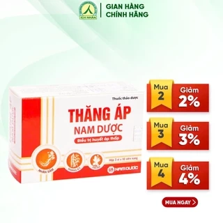 Viên uống Thăng Áp Nam Dược, thành phần thảo dược giúp điều hòa nhịp tim, tăng huyết áp, giảm mệt mỏi hộp 30 viên TA3