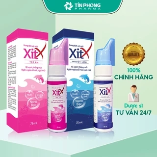 Bình Xịt Mũi XỊT X Giúp Rửa, Vệ Sinh Mũi Thông Thoáng, Sạch Sẽ Có Thể Sử Dụng Cho Người Lớn Và Trẻ Em Dung Tích 75ml