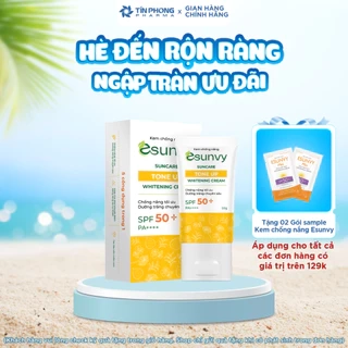 Kem Chống Nắng Nâng Tone, Kiềm Dầu, Không Thấm Nước ESUNVY SUN CARE SPF50+/PA++++ Cho Da Nhạy Cảm Tuýp 30g TMP019