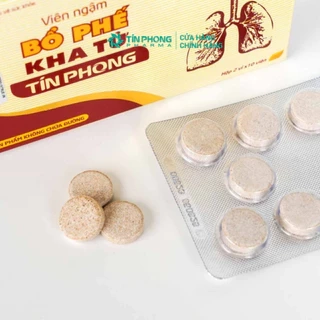 TPBVSK Viên ngậm Bổ Phế Kha Tử Tín Phong - Hỗ Trợ Giảm Ho, Hỗ Trợ Giảm Đau Rát Họng Hộp 20 Viên