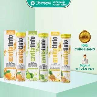 TPBVSK Vitatinfo - Viên Sủi Hỗ Trợ Tăng Cường Sức Khỏe Bổ Sung Vitamin Khoáng Chất Lọ 20 Viên