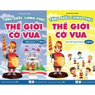 Sách - Combo 2 cuốn Từng bước chinh phục thế giới cờ vua - tập 1 (1 Tổng quan, 1 BTTH) tặng bookmark