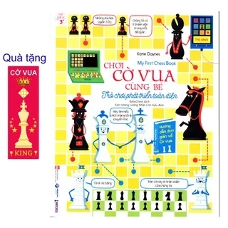 Sách dạy học CHƠI CỜ VUA CÙNG BÉ - TRÒ CHƠI PHÁT TRIỂN TOÀN DIỆN, Quyển 1, giúp phát triển tư duy (tặng 1 bookmark).