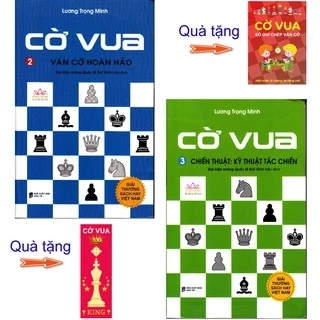 Sách-Combo 2 cuốn CỜ VUA, VÁN CỜ HOÀN HẢO (Tập 2), CHIẾN THUẬT: KỸ THUẬT TÁC CHIẾN (tập 3), tặng bookmark và Sổ ghi chép
