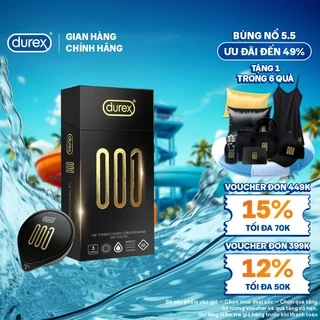 Bao Cao Su Durex 001 Siêu Mỏng, Hộp 3 Bao, Mới Ra Mắt