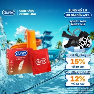 Bao cao su Durex Fetherlite Ultima siêu mỏng, size 52mm, 12 bao/hộp