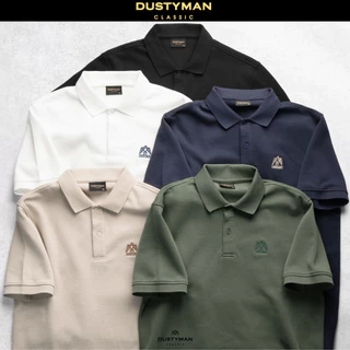 Áo Polo Nam Basic Peal Dustyman, Vải Double Face Thoáng Mát, Chống Nhăn, Mềm Mại, Co Dãn Tốt
