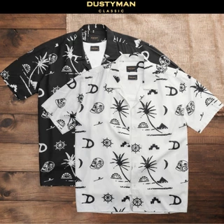 Áo Sơ Mi Cuban Coconut Thoáng Mát DUSTYMAN - Vải Lụa Hàn - Form Relaxed Fit