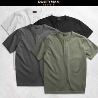 Áo Thun Nam Henley Cổ Điển DUSTYMAN - Vải 100% Cotton - Form Regular Fit