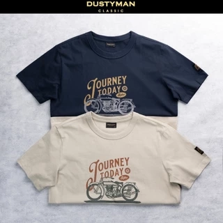 Áo Thun Nam Journey Dustyman, Vải 100% Cotton Cao Cấp,Hình In Cổ Điển,Form Regular Fit