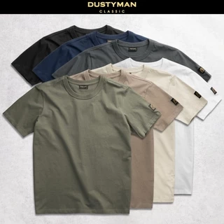 Áo Thun Nam Trơn Cổ Tròn 100% Cotton Premium DUSTYMAN - Form Regular Fit - Basic