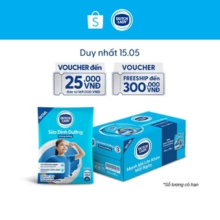 Thùng 48 Bịch Sữa Dinh Dưỡng Dutch Lady Có Đường 48x180ml