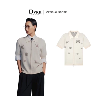 DVRK - Áo Sơ Mi Tay Ngắn Dệt Kim Có Khóa Kéo Multi Logo- DVRK-24F