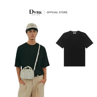 DVRK - Áo Thun Trơn Basic Boxy Fit Thêu Logo Màu Trắng-DVRK-24FW