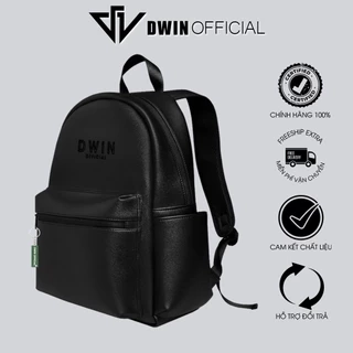 Balo da nam nữ thêu logo Dwin cặp đi học thời trang hàn quốc basic Racer