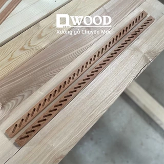 Cặp rãnh cửa chớp lá sách Dwood gỗ Gõ đỏ tự nhiên - chiều dài tự chọn