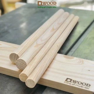 Thanh Gỗ Tròn Dwood Đường Kính 2cm, 3cm - Chiều Dài Tự Chọn