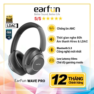 Tai nghe headphone bluetooth EARFUN Wave Pro chống ồn ANC âm thanh Hires LDAC nghe nhạc 80h