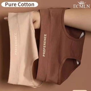 Ecmn Maillard Quần Đùi Màu Cho Nữ Quần Cotton Nguyên Chất Thoải Mái Chống Khuẩn Liền Mạch Tóm Tắt Plus Kích Thước L-2XL