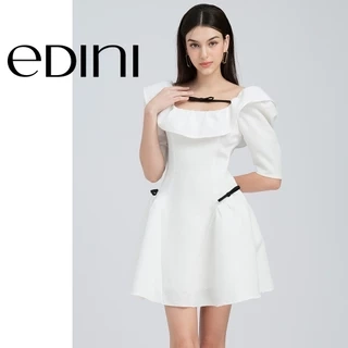 Đầm Babydoll Cổ Bèo Viền Nơ Tiểu Thư Sang Chảnh - EDINI - D1621