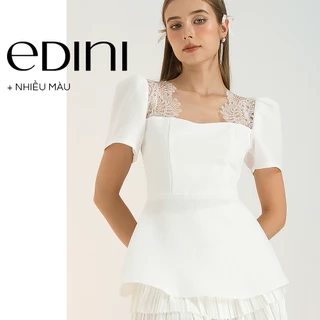 Áo Cổ Vuông Viền Ren - EDINI - A1546