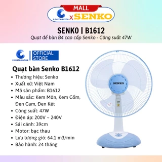 Quạt bàn B4 Senko B1612 - Giao màu ngẫu nhiên - Hàng Chính Hãng