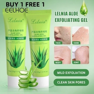 LƯỚN 【MUA 1 TẶNG 1】Tẩy tế bào chết toàn thân Lelnia Aloe Tẩy tế bào chết Làm sạch sâu Tẩy tế bào chết nhẹ nhàng Dưỡng ẩm lâu dài Cân bằng nước và dầu Tẩy tế bào chết Lột da