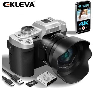 Camera kỹ thuật số EKLEVA 75MP để chụp ảnh & quay Video, Camera Vlogging 4K với màn hình lật cảm ứng 3 inch Zoom quang 10X, Tự động lấy nét nhỏ gọn