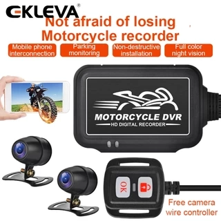 Ekleva 1080P HD Camera Xe Máy Hệ Thống DVR Vòng Ống Kính Kép Ghi Dash Cam WiFi GPS Phía Trước Phía Sau Lái Xe Ghi Tầm Nhìn Ban Đêm Toàn Thân DVR Chống Nước