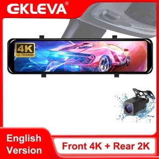 ELKEVA 12 Inch 4K + 2K Xe Dvr WIFI Gương Dash Cam Ống Kính Kép Dashcam Drive Stream Gương Chiếu Hậu Màn Hình IPS Máy Ghi Video Camera