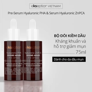 Combo EKSEPTION Pre-Serum Hyaluronic 2% PHA 5% Dưỡng Ẩm Và B5 Hyaluronic Mixlab 75ML