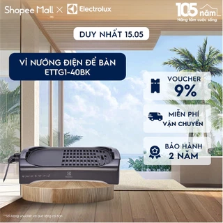 Vỉ nướng điện Electrolux để bàn Electrolux ETTG1-40BK - 5 mức nhiệt độ để nấu đa dạng món ăn ngon