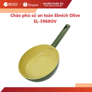 Chảo phủ sứ an toàn Elmich Olive 5965 size 20,24,26,28cm