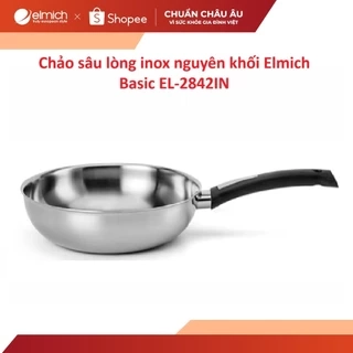 Chảo sâu lòng inox nguyên khối Elmich Basic EL-2842IN