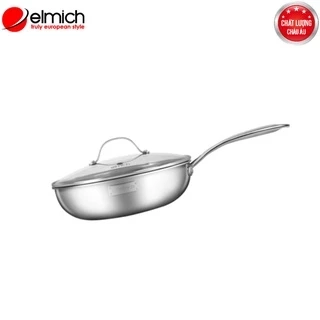 Chảo xào inox liền khối cao cấp 3 lớp đáy liền Elmich Trimax EL-4846OL size 26cm