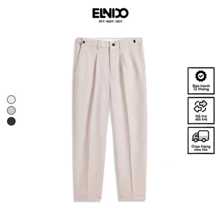 Quần tây âu Sidetab ống rộng cạp điều chỉnh phong cách Hàn Quốc ELNIDO