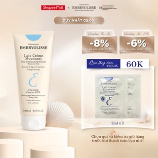 Sữa Rửa Mặt Sạch Sâu Chống Oxy Hóa Lait-Creme Moussant Embryolisse 200ml