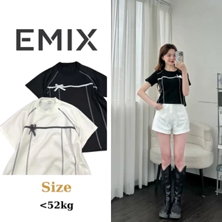 Áo thun dáng lỡ EMIX chất cotton co giãn 4 chiều Aobabytee164/P5K8